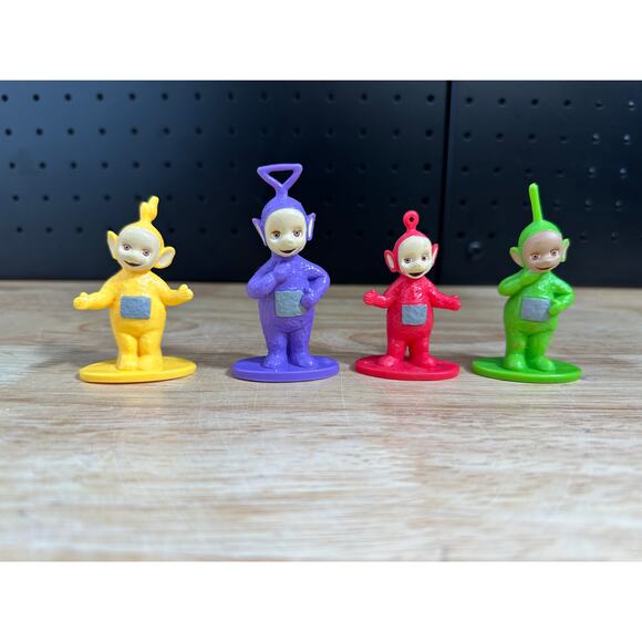 Teletubbies 1998 Figures Ragdoll Decopac Tinky Winky Laa-Laa Dipsey & Po - Picture 1 of 5